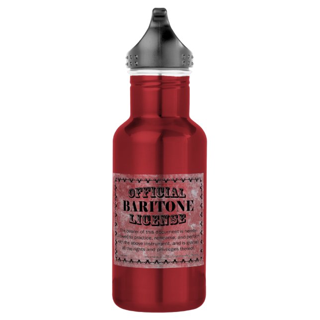 Baritone License Stainless Steel Water Bottle (Right)