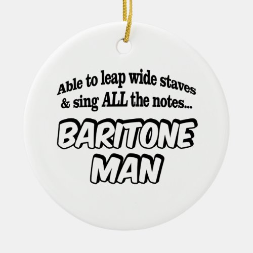Baritone Man _ Music Superhero Ceramic Ornament