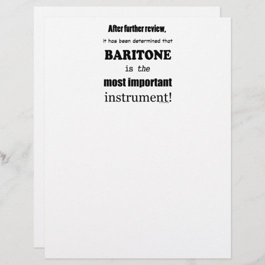 Baritone Most Important Instrument (Front/Back)