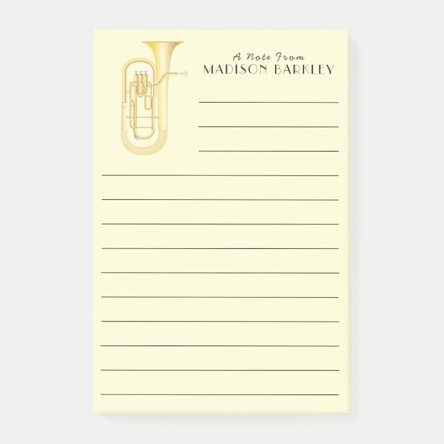 Baritone Musician Band Teacher Notes (Front)
