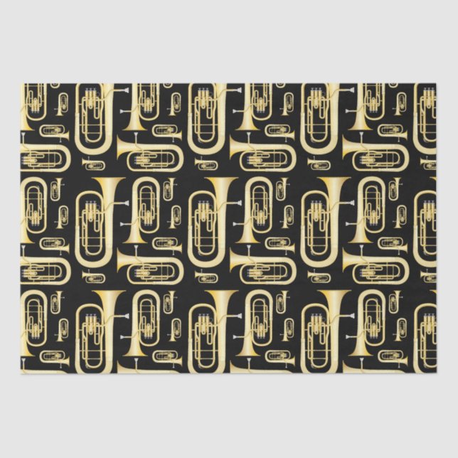 Baritone Musician Band Teacher Tissue Paper (Front)