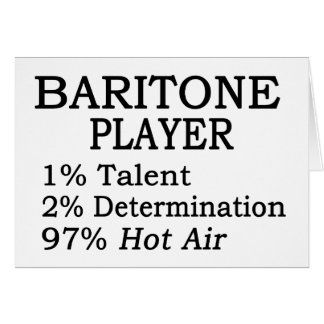 Baritone Player Hot Air Cards
