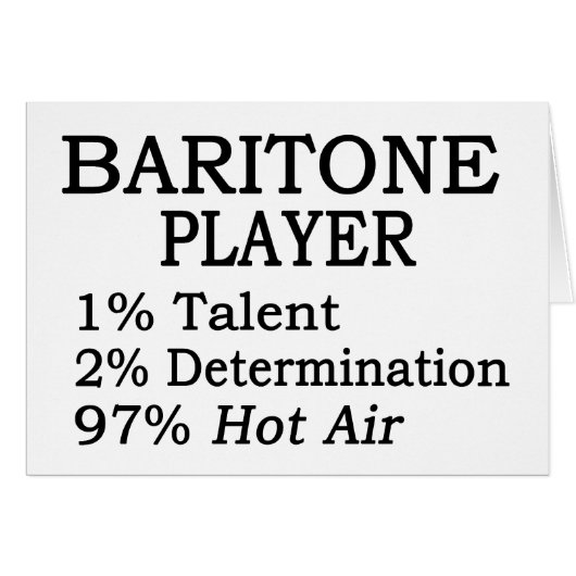 Baritone Player Hot Air Cards (Front Horizontal)