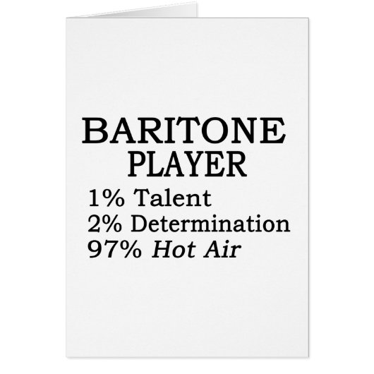 Baritone Player Hot Air Cards (Front)
