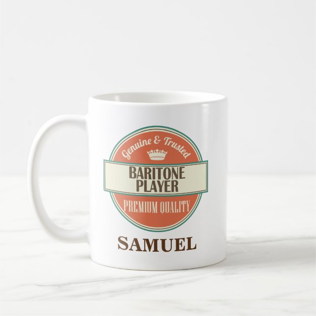 Baritone Player Personalized Office Mug Gift (Left)