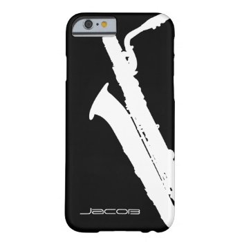 Baritone Saxophon Barely There Iphone 6 Case by LeSilhouette at Zazzle