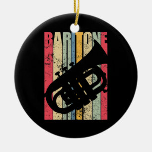 Baritone Saxophone Horn Marching Band Major Gear L Ceramic Ornament