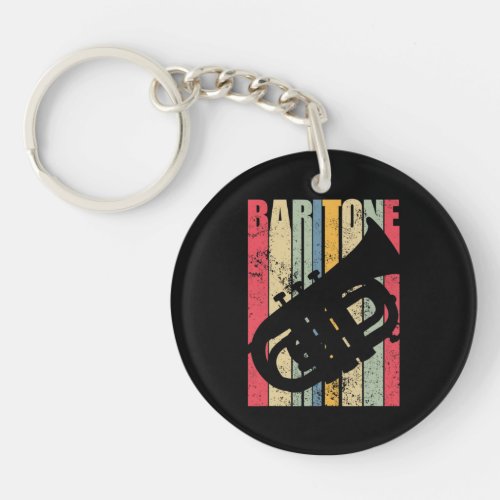 Baritone Saxophone Horn Marching Band Major Gear L Keychain