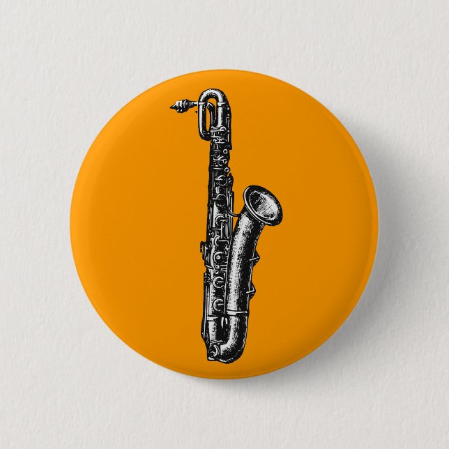 Baritone Saxophone Pinback Button (Front)