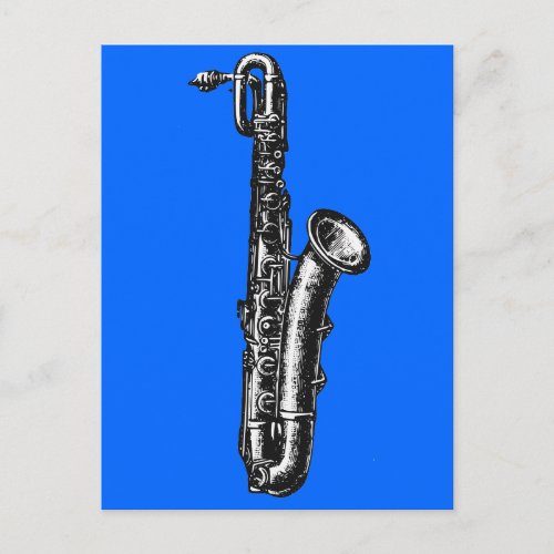 Baritone Saxophone Postcard