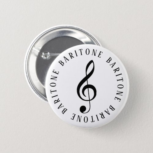 Baritone Singer Treble Clef Button