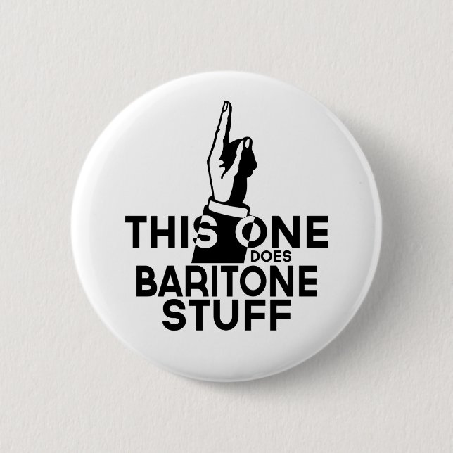 Baritone Stuff - Funny Baritone Music Button (Front)