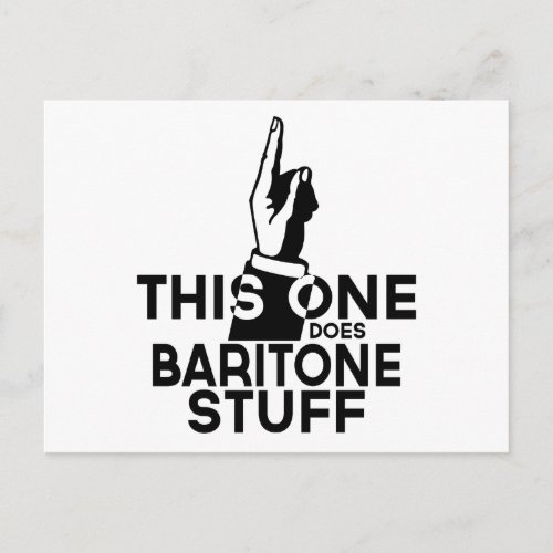 Baritone Stuff _ Funny Baritone Music Postcard