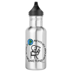 Baritone - World Revolves Around Stainless Steel Water Bottle