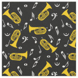 Baritones Bass Clef Music Notes Fabric