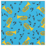 Baritones Bass Clef Music Notes Fabric