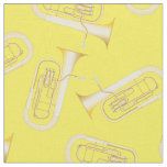 Baritones Music Musician Room Decor Yellow Fabric