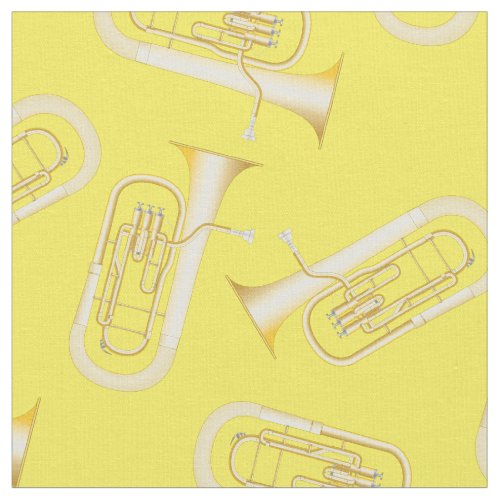 Baritones Music Musician Room Decor Yellow Fabric
