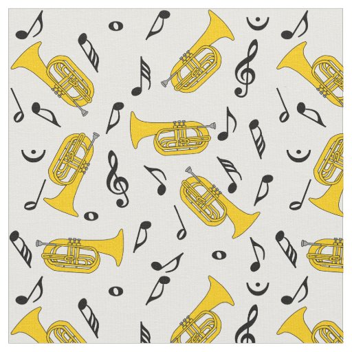 Baritones Music Notes  Fabric