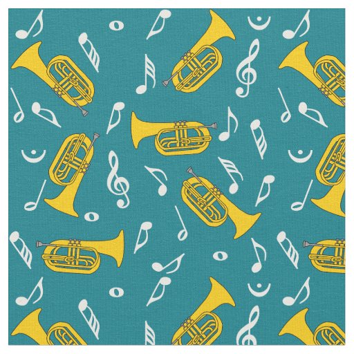 Baritones Music Notes Fabric