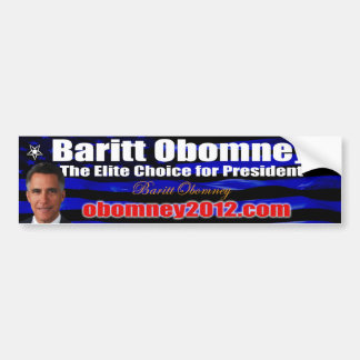 Baritt Obomney For President 2012 Bumpersticker Bumper Sticker