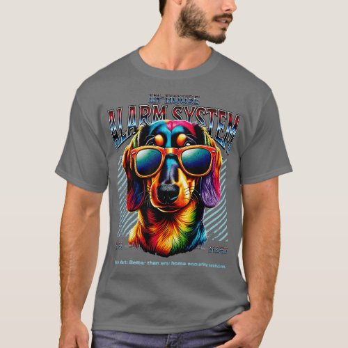 Bark Alert Dachshund Dog T_Shirt
