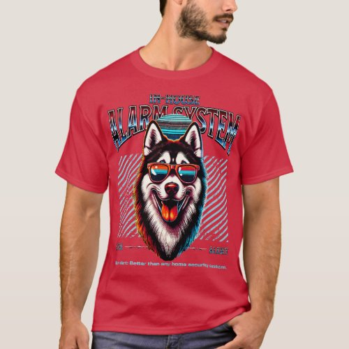 Bark AlertSiberian Husky Dog T_Shirt