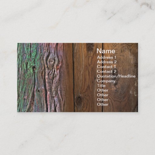 Customizable Bark and wood business card