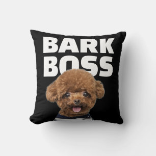 Bark Boss Dog Photo Custom Pet Throw Pillow