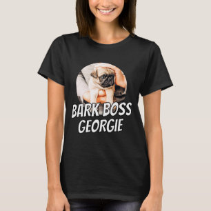 Bark Boss Pet Dog Photo Modern Simple Cool  T-Shirt