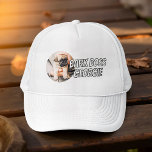 Bark Boss Pet Dog Photo Modern Simple Cool Trucker Hat<br><div class="desc">Design is simple with a simple color background and sans serif typography for a superhero look.</div>