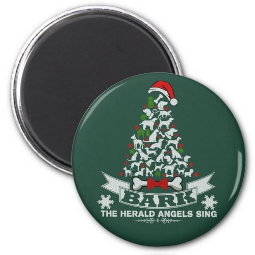 Bark Christmas Dog Novelty Magnet