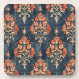 Bark Cloth Textile Pattern (1940s) Beverage Coaster