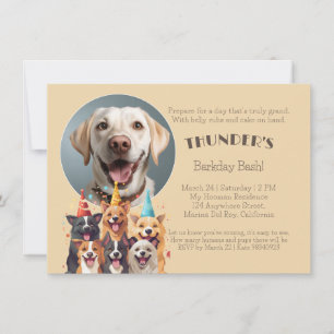 Bark Day Bash Doggo Birthday Invitation