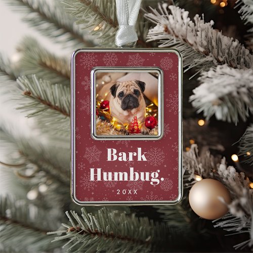 Bark Humbug  Custom Pet Dog Photo Christmas Ornament