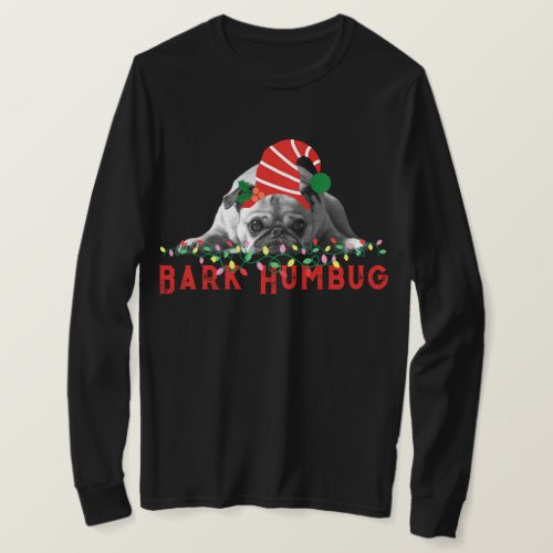 Bark Humbug Dog Tangled Lights Holiday  T_Shirt