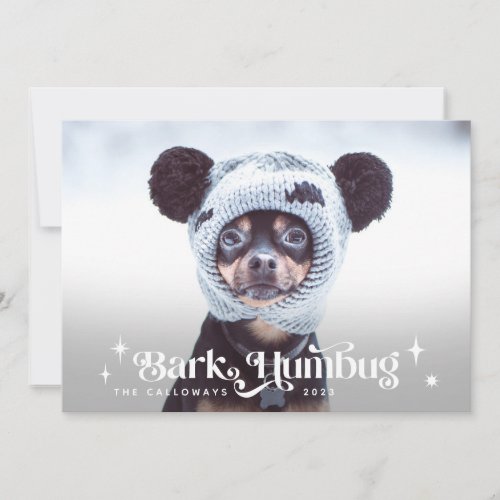 BARK HUMBUG  Funny Dog Xmas Holiday Card