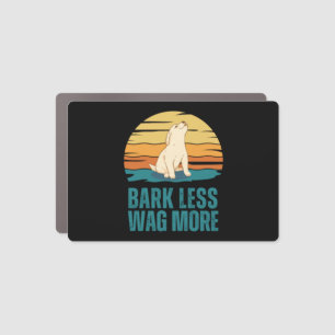 Bark Less Wag More Puppy Dog Car Magnet