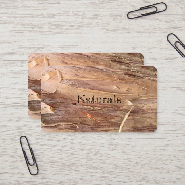Bark Natural Business Cards (Front/Back In Situ)