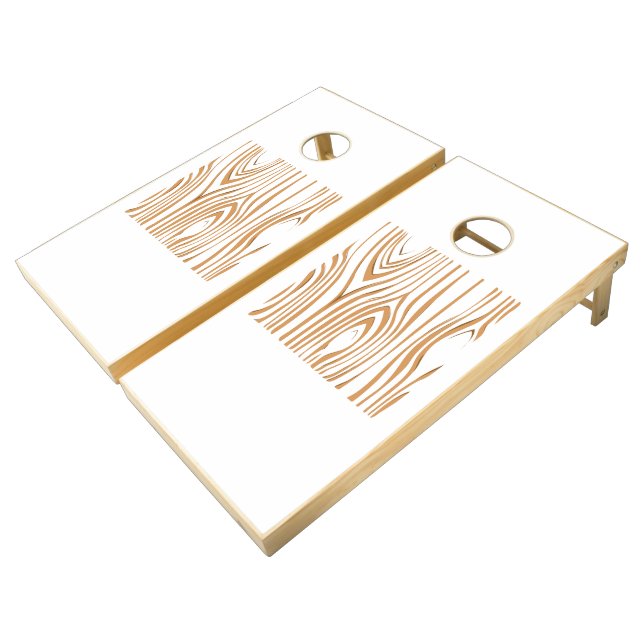 Bark Nature Wood Cornhole Set (Angled)