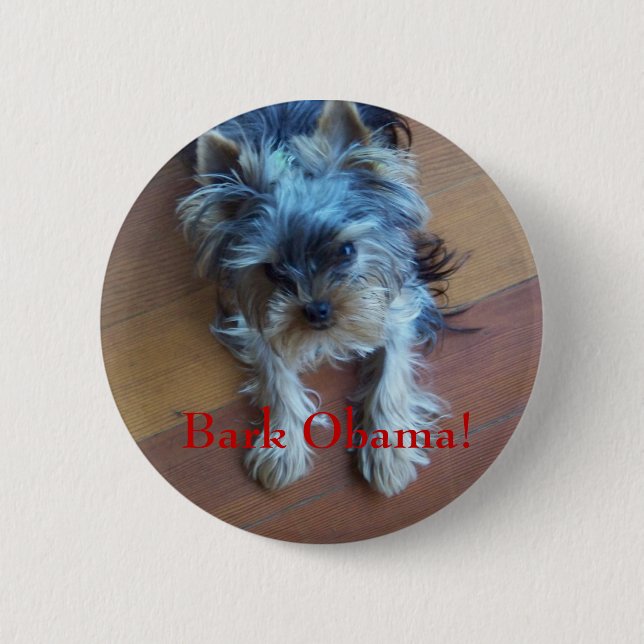 Bark Obama! Button (Front)