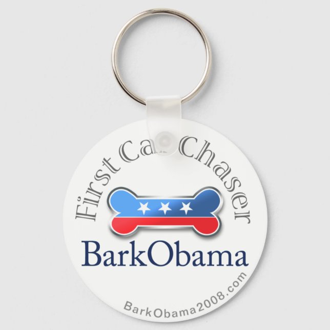 Bark Obama (First Car Chaser) Keychain (Front)