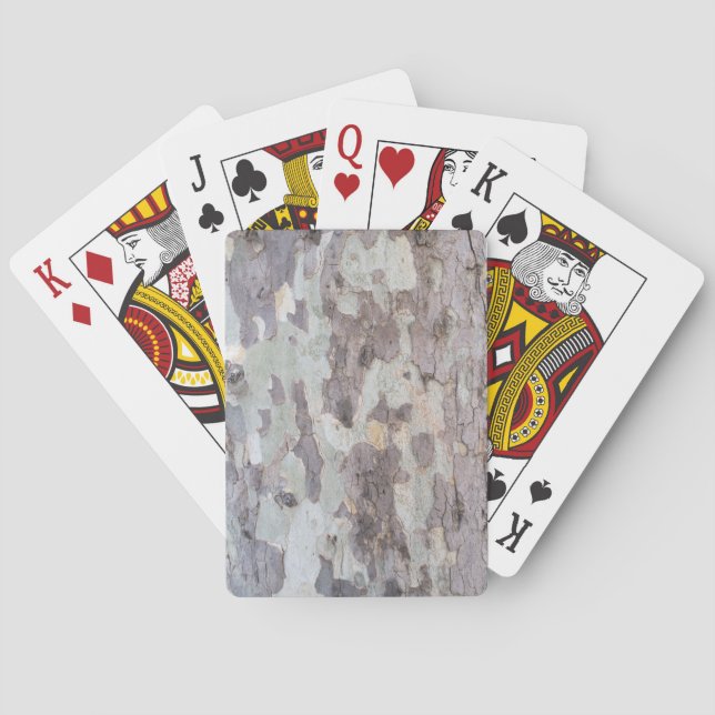 Bark of plane tree poker cards (Back)