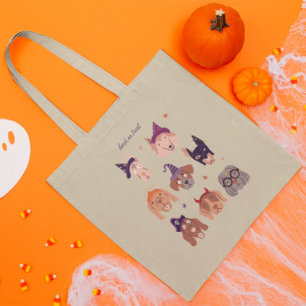 Bark or Treat Halloween Dogs In Costumes Tote Bag