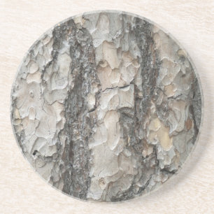 Bark Pine Wood Sandstone Coaster
