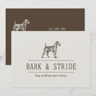 Bark & Stride Dog Walking Business QR Code Invitation