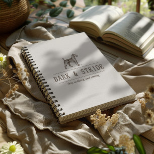 Bark & Stride Dog Walking Business QR Code Notebook