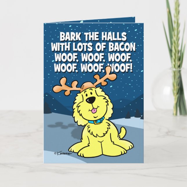 Bark The Halls Holiday Card (Front)