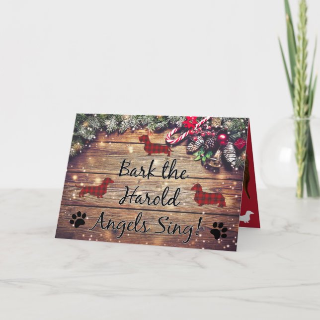Bark the Harold Angels Sing Christmas Card (Front)