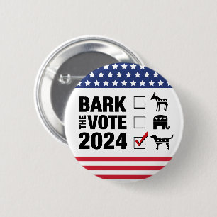 Bark the Vote 2024 Election - Vote Dog circle Button